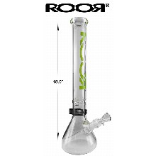 18 Inch Green Logo Roor Beaker Water Pipe