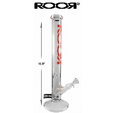 18 Inch Red Logo Roor Beaker Water Pipe