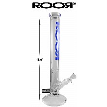 18 Inch Blue Logo Roor Beaker Water Pipe