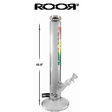 18 Inch Rasta Logo Roor Straight Shooter Water Pipe