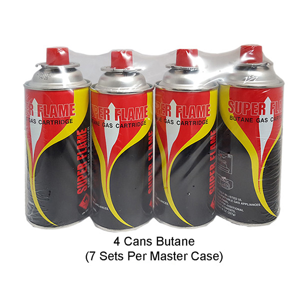 Super Flame Butane Gas 4 Pack