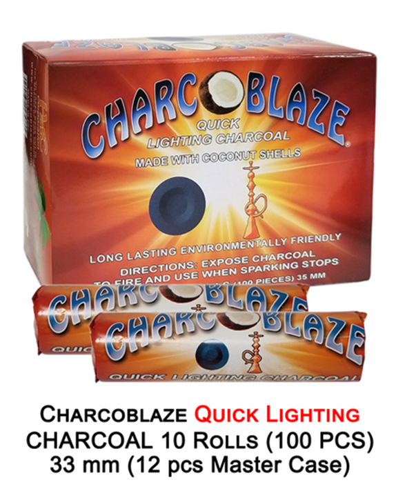 Charcoblaze Quick Lighting Charcoal 10 Rolls 100pcs 33mm