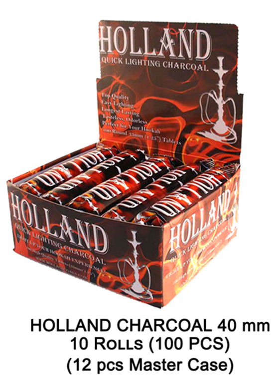 Holland Charcoal 40mm 10 Rolls 100 Pcs