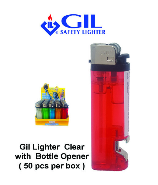 Gil Lighter Clear With Bottle Opener
