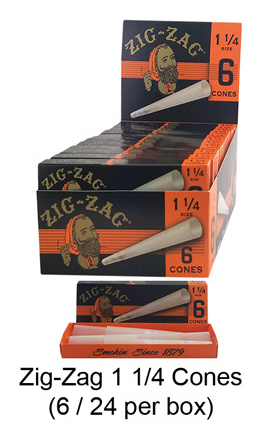 Zig Zag Unbleached 1 1 & 4 Cones