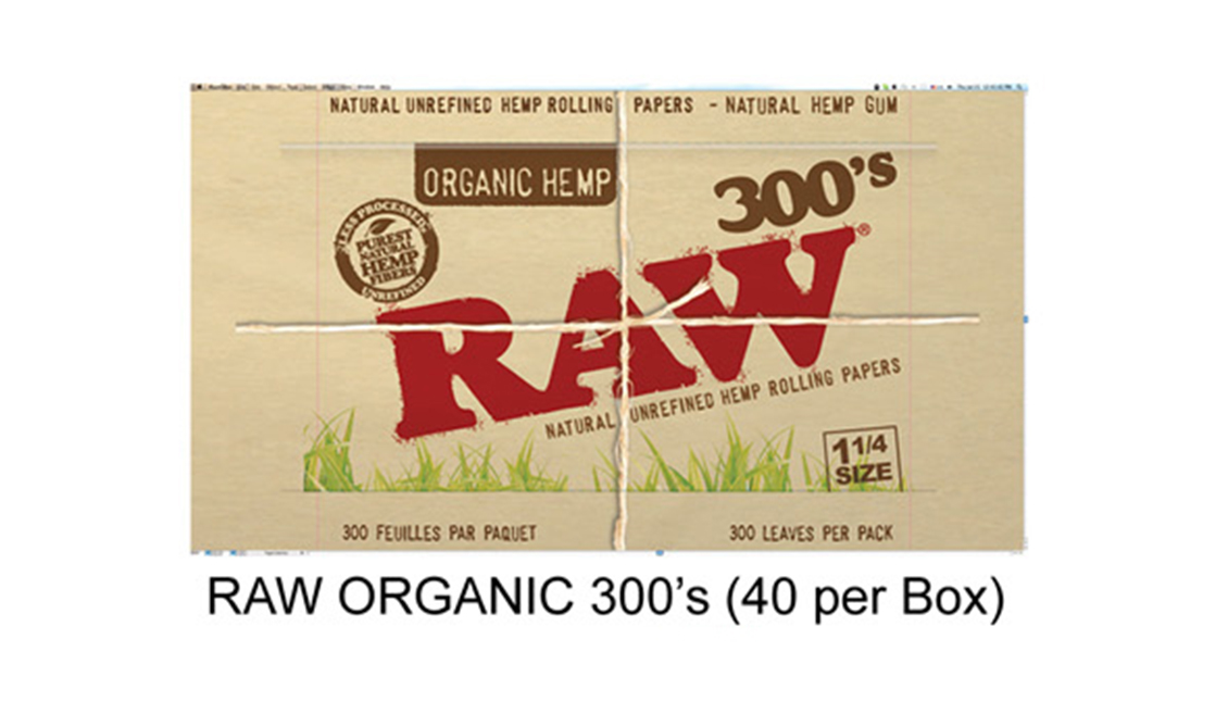 Raw Organic 300 Inchs Paper