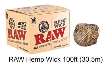 Raw Hemp Wick 100ft 30.5m