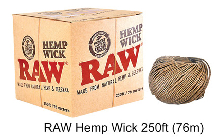 Raw Hemp Wick 250ft 76m