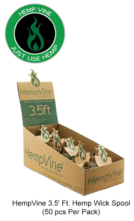 HempVine 3.5 Inch Hemp Wick Spool