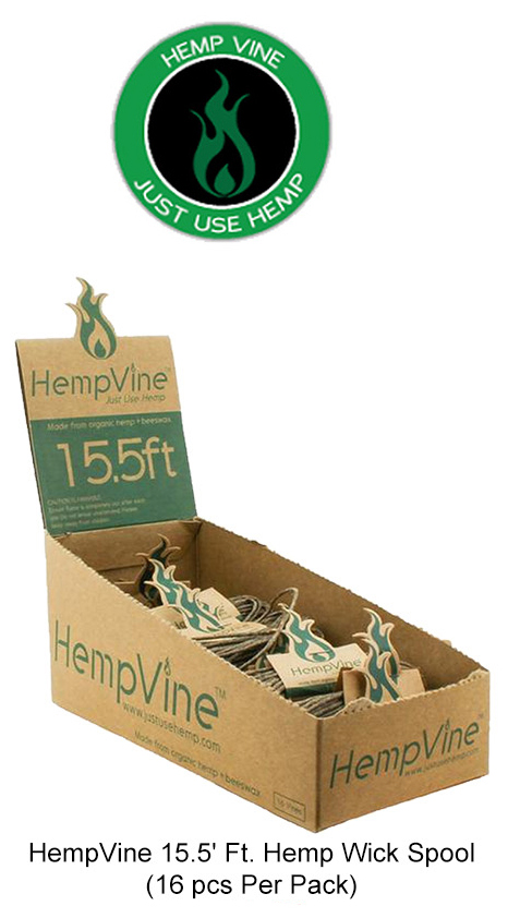 HempVine 15.5 Inch Hemp Wick Spool