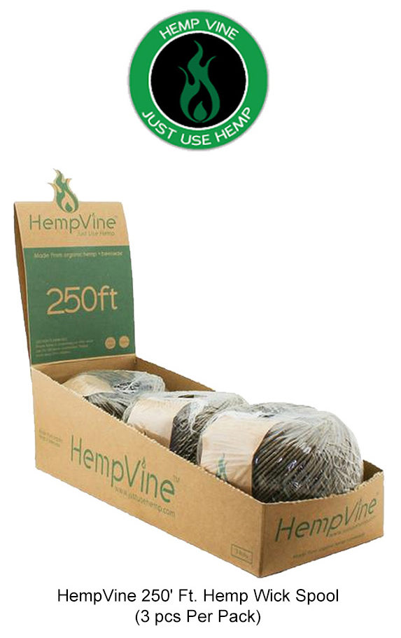 HempVine 250 Inch Hemp Wick Spool