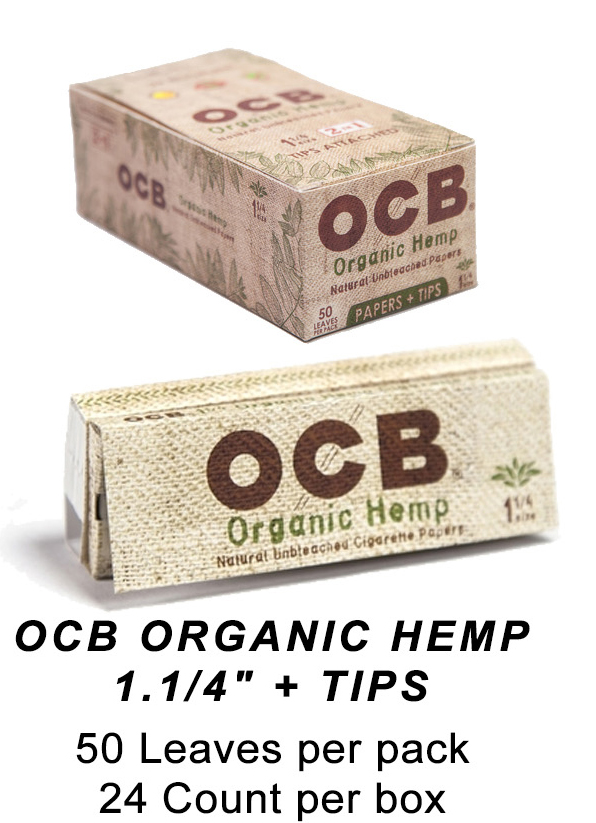OCB Organic Hemp 1 1 & 4 Tips