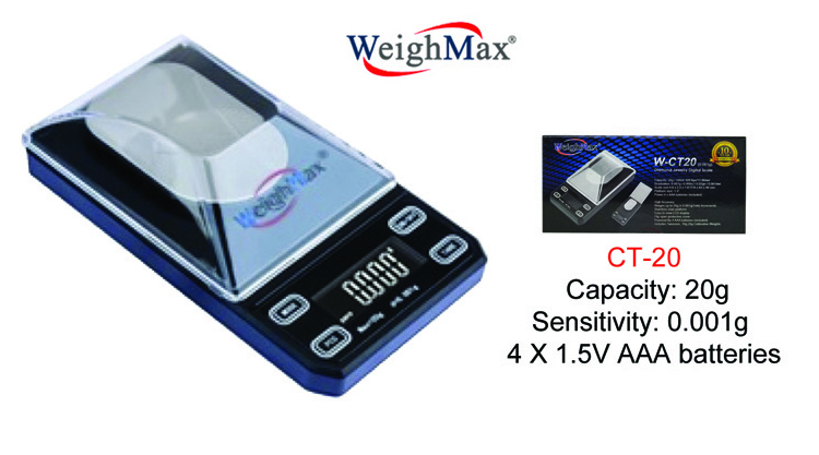 WeighMax Diamond Jewelry Digital Scale Ct 20