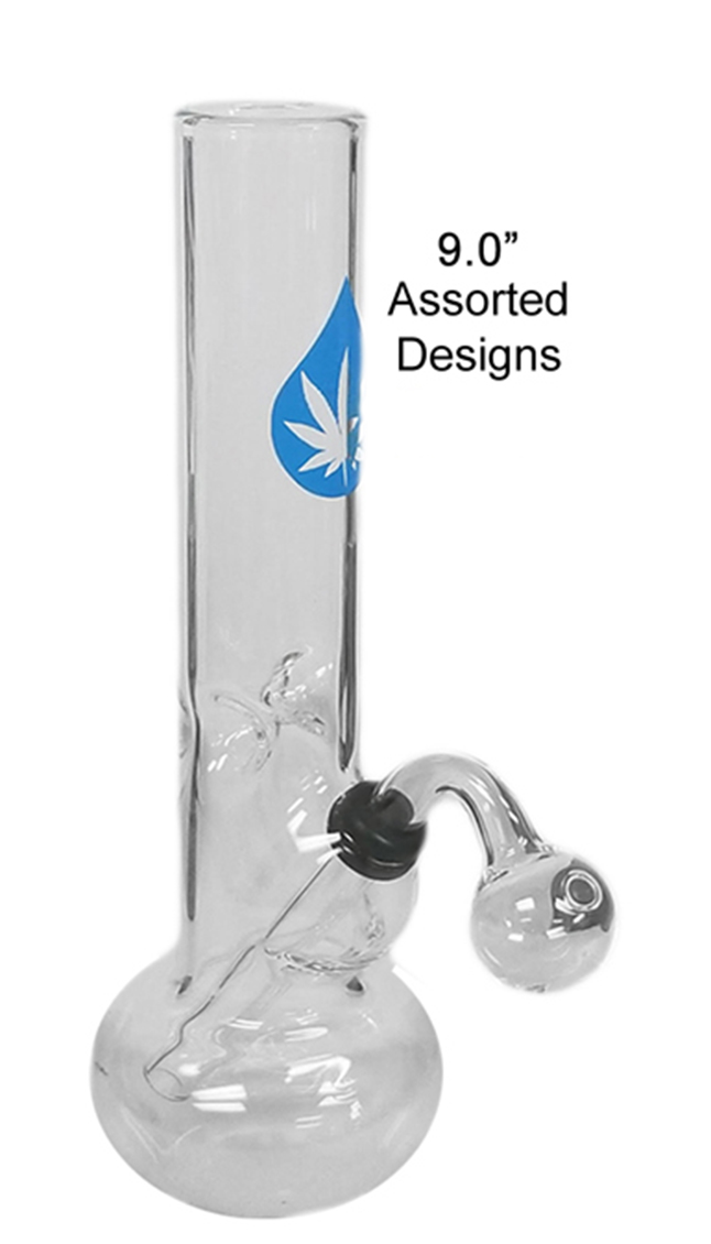 9 Inch Weed Logo Oil Burner