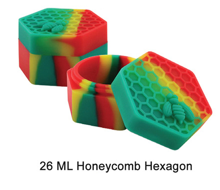 26 Ml Silicone Inch Honeycomb Hexagon Inch Jar Mixed Colors