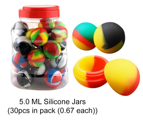 5 Ml Silicone Inchball Inch Jar Mixed Colors