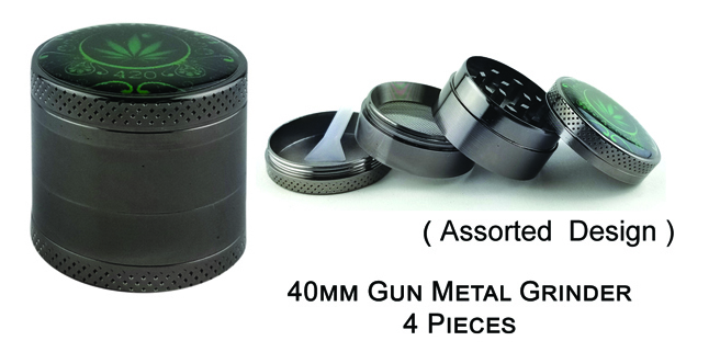 40mm Gun Metal Grinder 4 Pieces