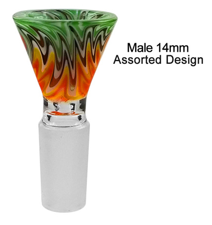 Orange Green Bowl Peace Male 14 mm