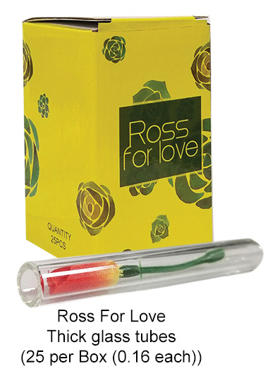 Ross For Love Thick Glass Tube