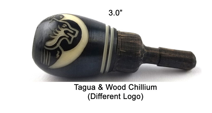 3 Inch Tagua And Wood Chillum