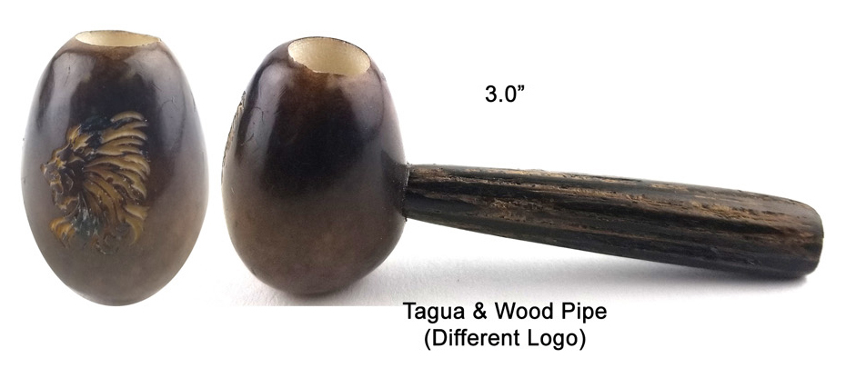 3 Inch Tagua And Wood Pipe With Different Logo