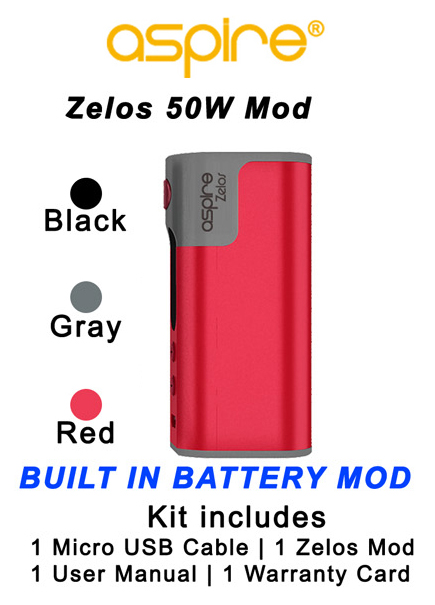 Aspire Zelos 50w Mod