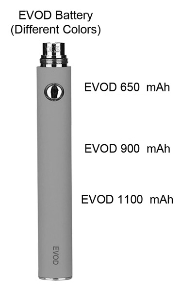 Evod Battery 650mah 900mah 1100mah