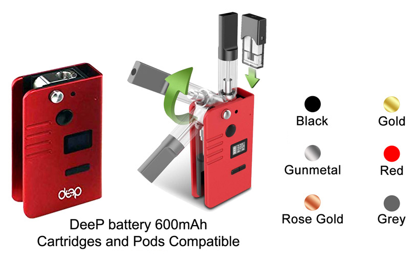 Deep Battery 600mah Cartridges And Pods Compatible