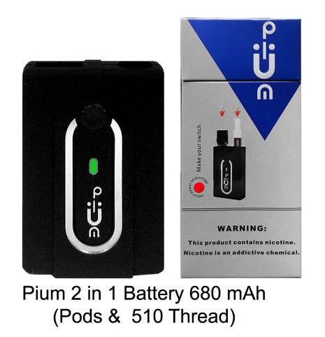 Pium 2 In 1 Battery 680 Mah pods 510 Thread