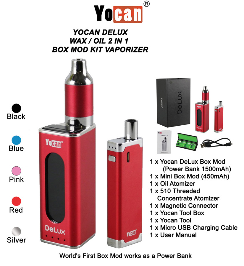 Yocan Delux Wax &  Oil 2 In 1 Box Mod Kit Vaporizer