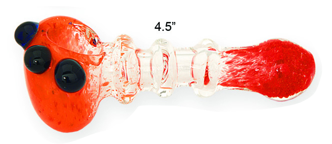 4.5 Inch Orange Lava Glass Hand Pipe