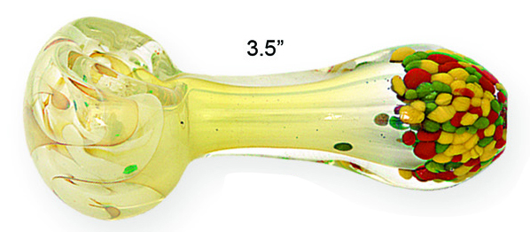 3.5 Rasta Glass Hand Pipe