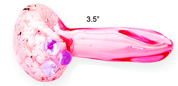 3.5 Inch Pink Glass Pipe