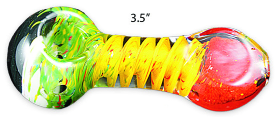 3.5 Inch Rasta Glass Hand Pipe