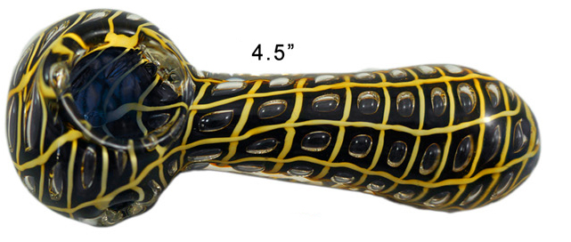 4.5 Inch Black And Yellow Hand Pipe