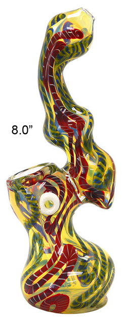 8 Inch Yellow red Bubbler