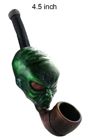 4.5 Inch Aliens Wooden Pipe