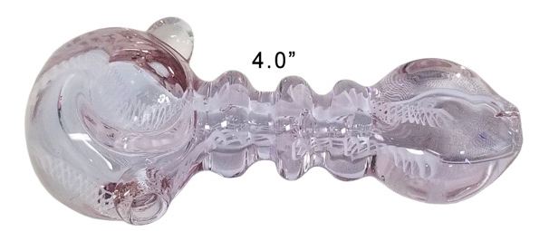 4.0 Inch Glass Hand Pipe 3 Rings Style