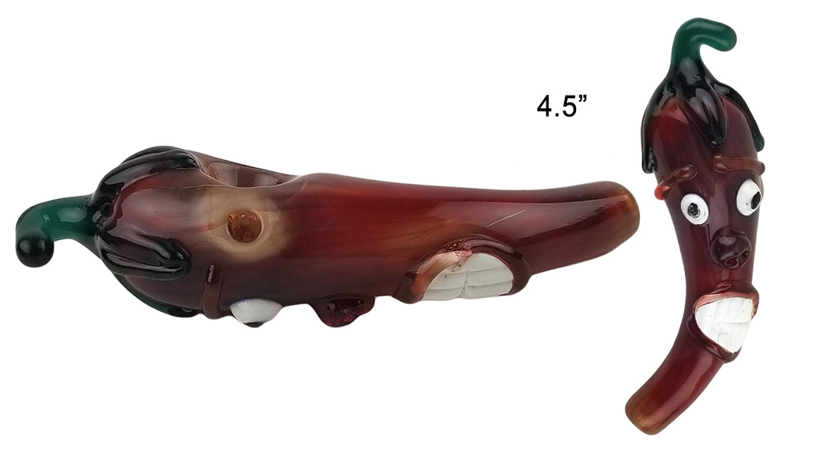 4.5 Inch Pepper Face Glass Hand Pipe