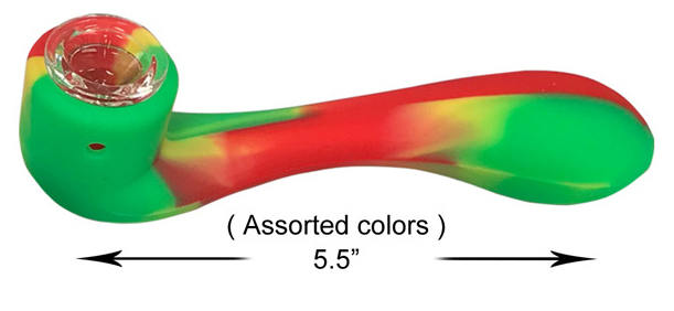 5.5 Inch Colorful Silicone Sherlock Hand Pipe