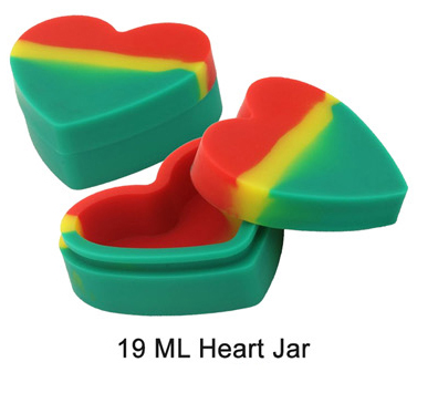 19 Ml Silicone Heart Jar