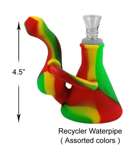 4.5 Inch Recycler Silicone Waterpipe