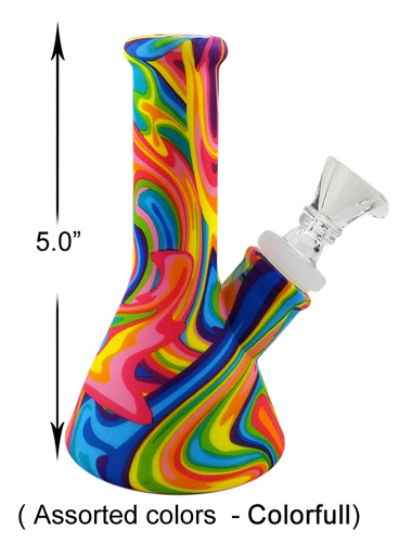 5 Inch Colorful Silicone Waterpipe