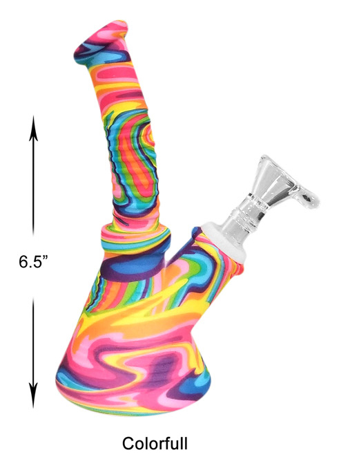 6.5 Inch Colorful Silicone Water Pipe