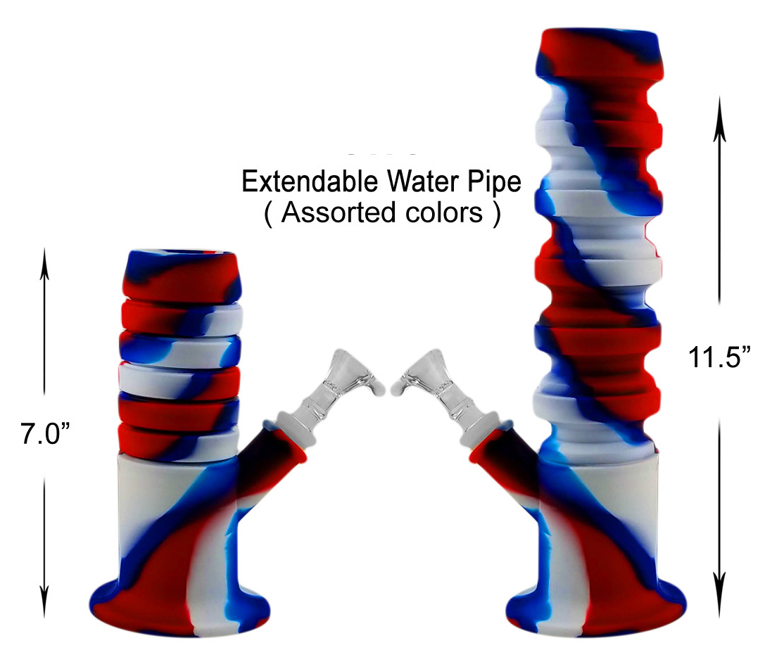 7 Inch And 11.5 Inch Extendable Silicone Water Pipe