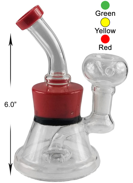 6 Inch Red Percolator Water Pipe
