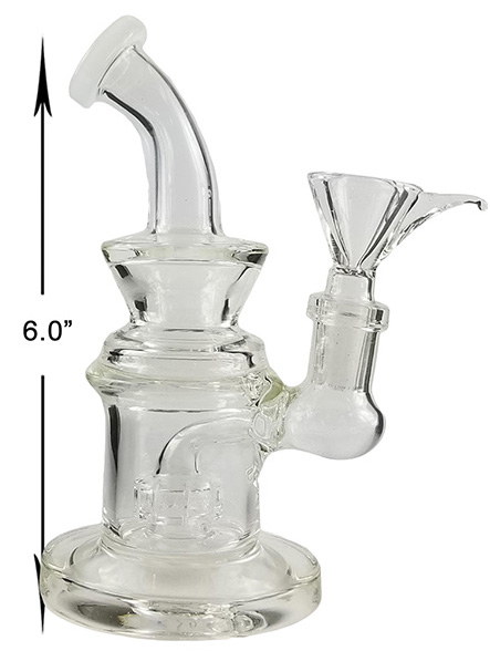 6 Inch Clear Percolator Water Pipe