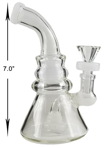 7 Inch Clear Percolator Water Pipe