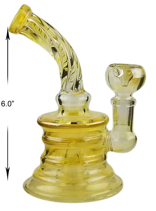 6 Inch Gold Percolator Water Pipe