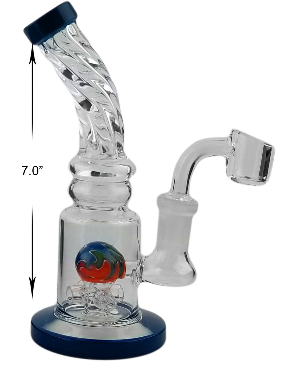 7 Inch Blue green red Dab Rig